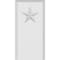 Ekena Millwork Standard Foster Star Plinth Block With Rounded Edge, 2 1/2"W x 5"H x 3/4"P PBP025X050X075FOS08 - alternate 2
